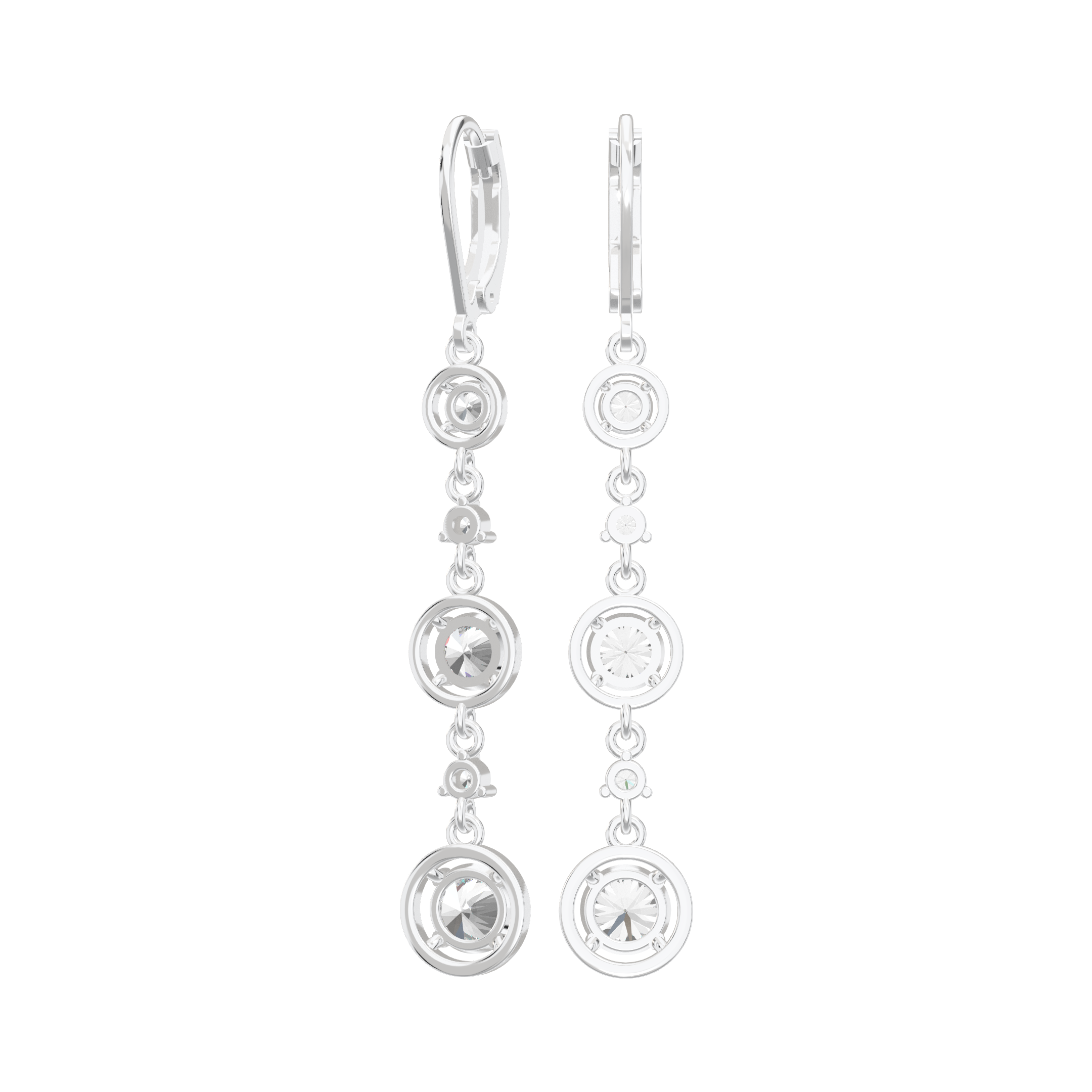 Aria Triple Tier Drop Earrings