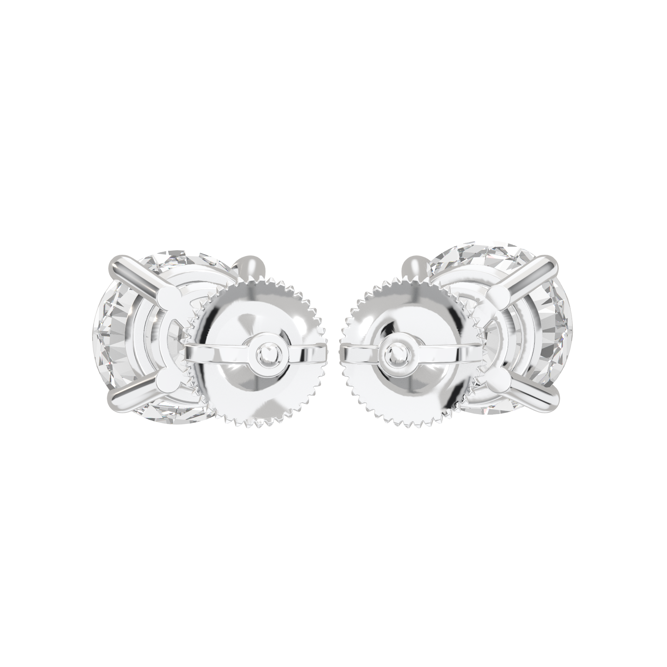 Eve Round Brilliant Four-Prong Basket Stud 2 ct