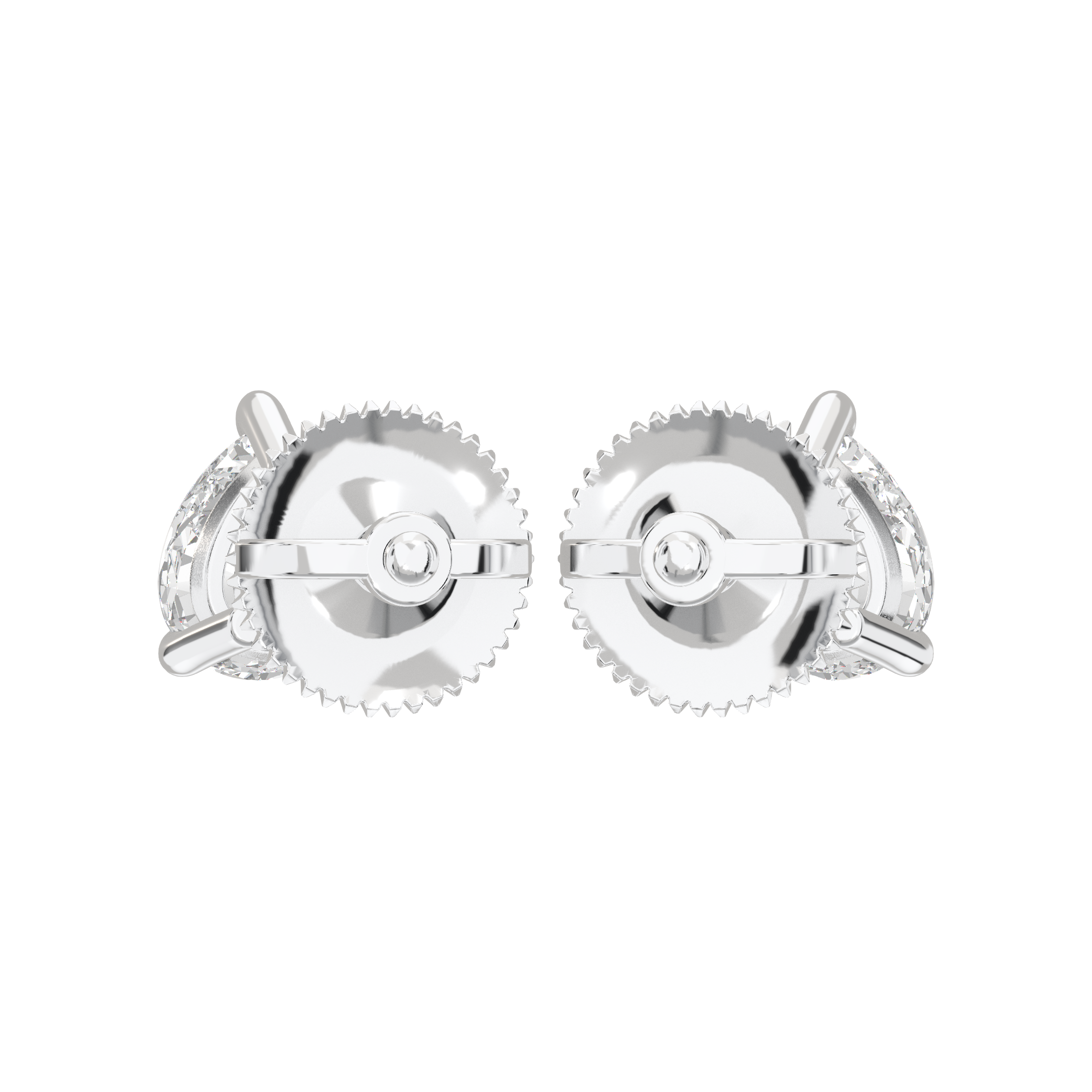 Eve Pear Radiant Three-Prong Martini Stud 0.5 ct