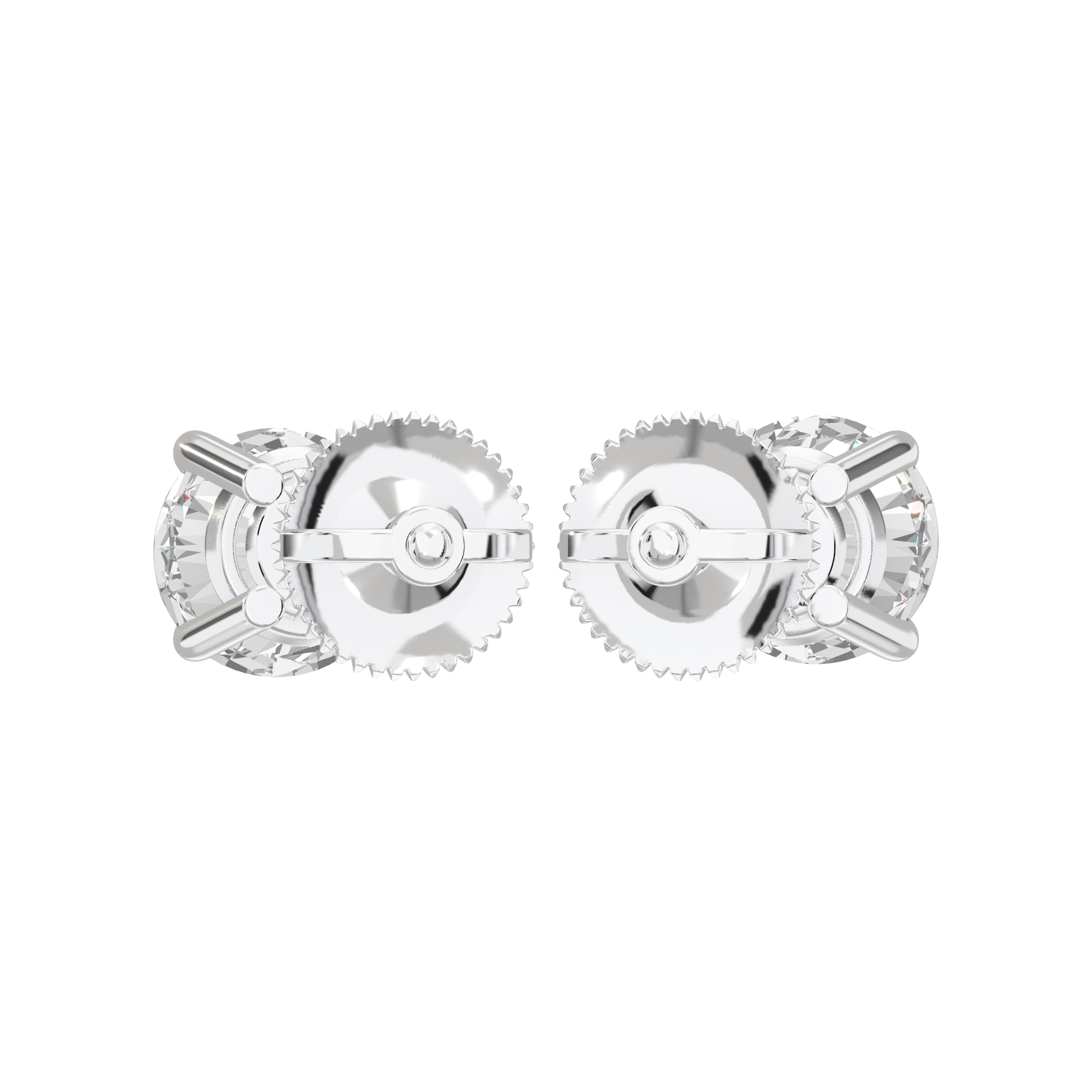 Eve Round Brilliant Four-Prong Basket Stud 1 ct