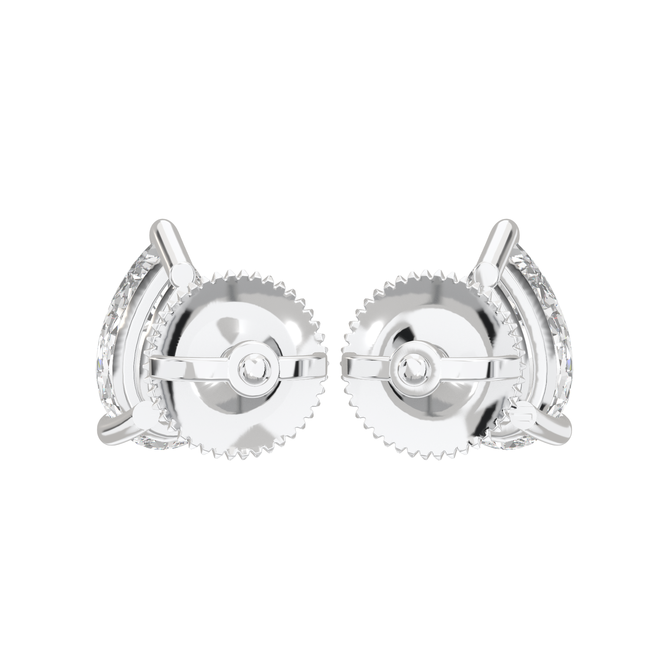 Eve Pear Radiant Three-Prong Martini Stud 1 ct