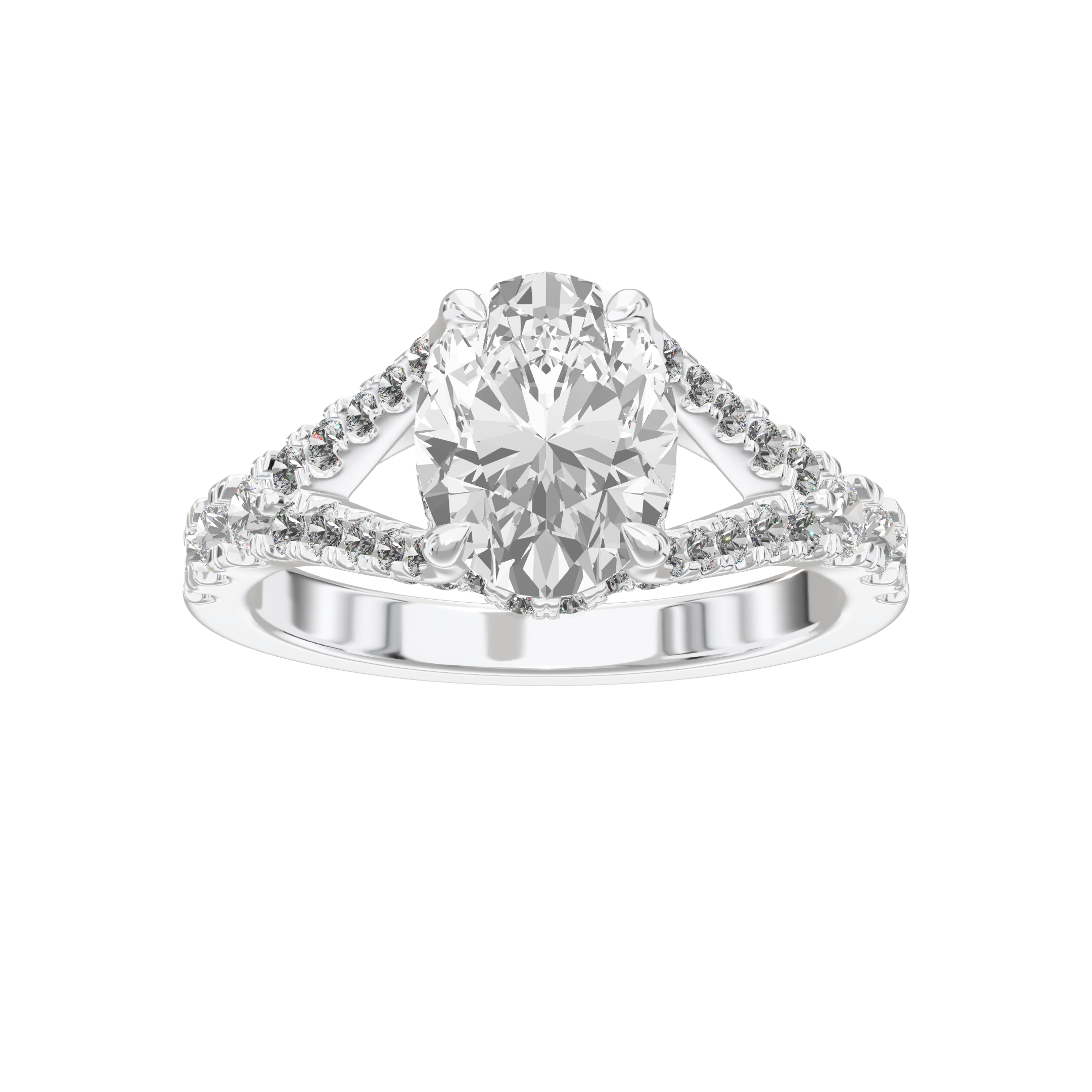 Eve Oval Duo Engagement Ring