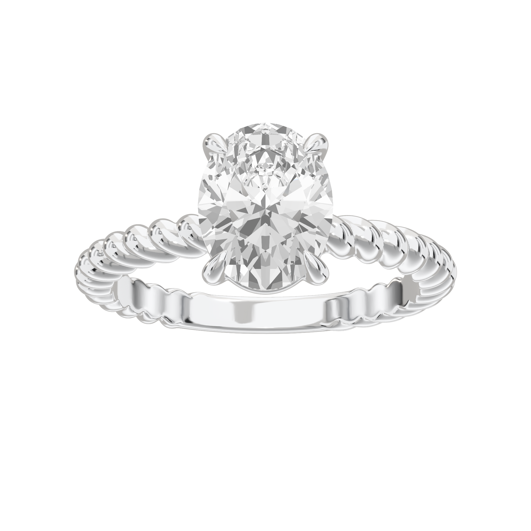 Eve Oval Classic Radiant Rope Solitaire
