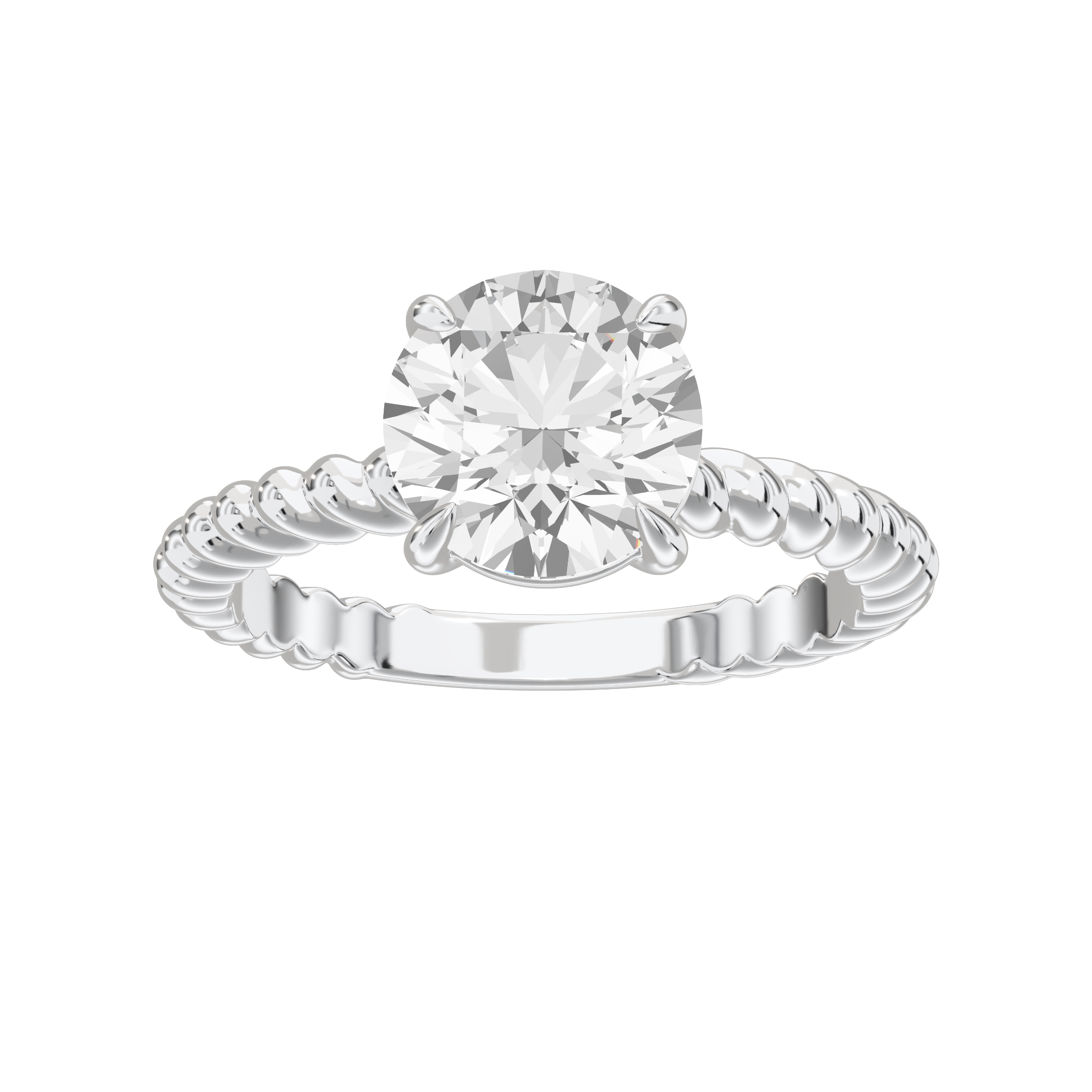 Eve Round Brilliant Classic Heritage Rope Solitaire