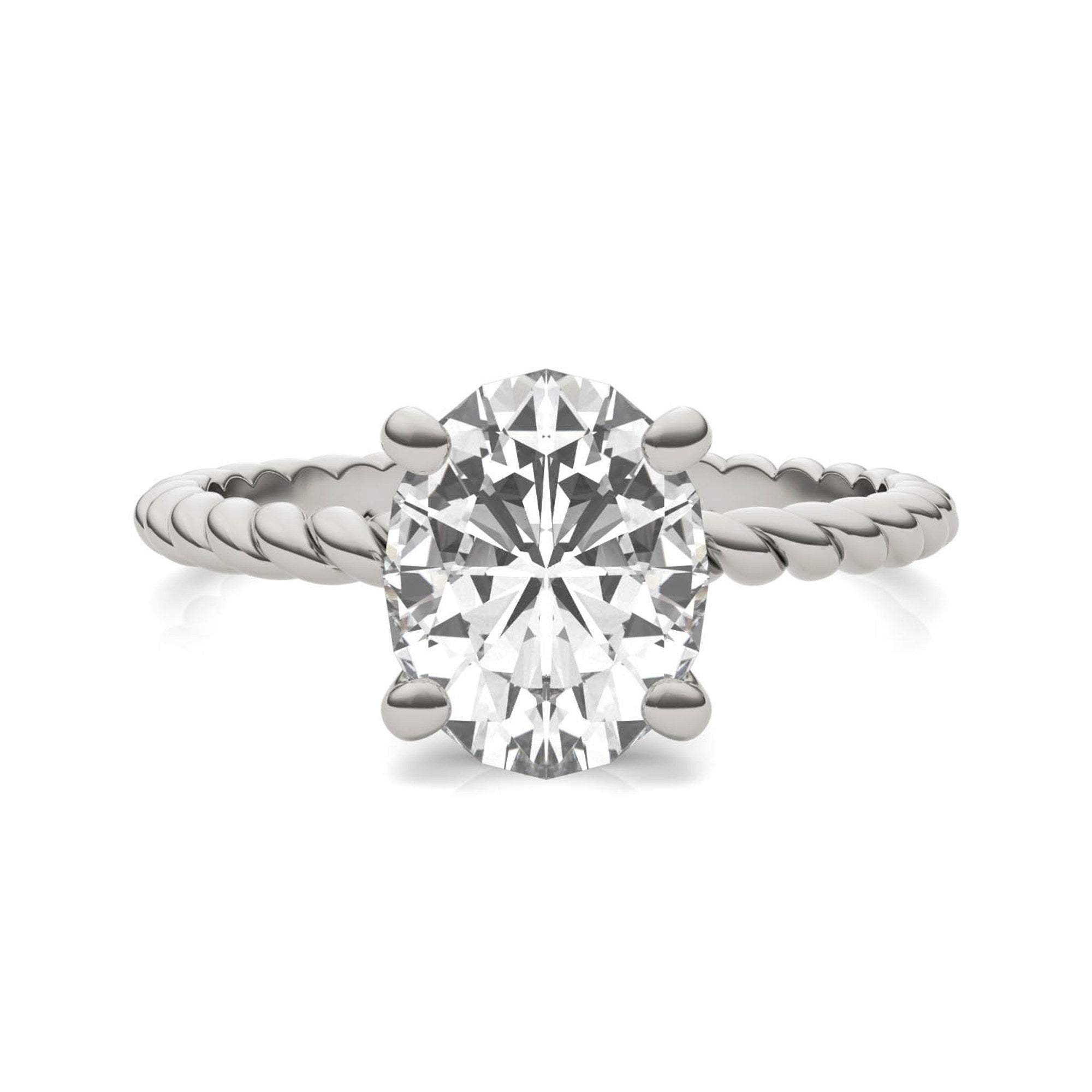 Eve Oval Classic Radiant Rope Solitaire