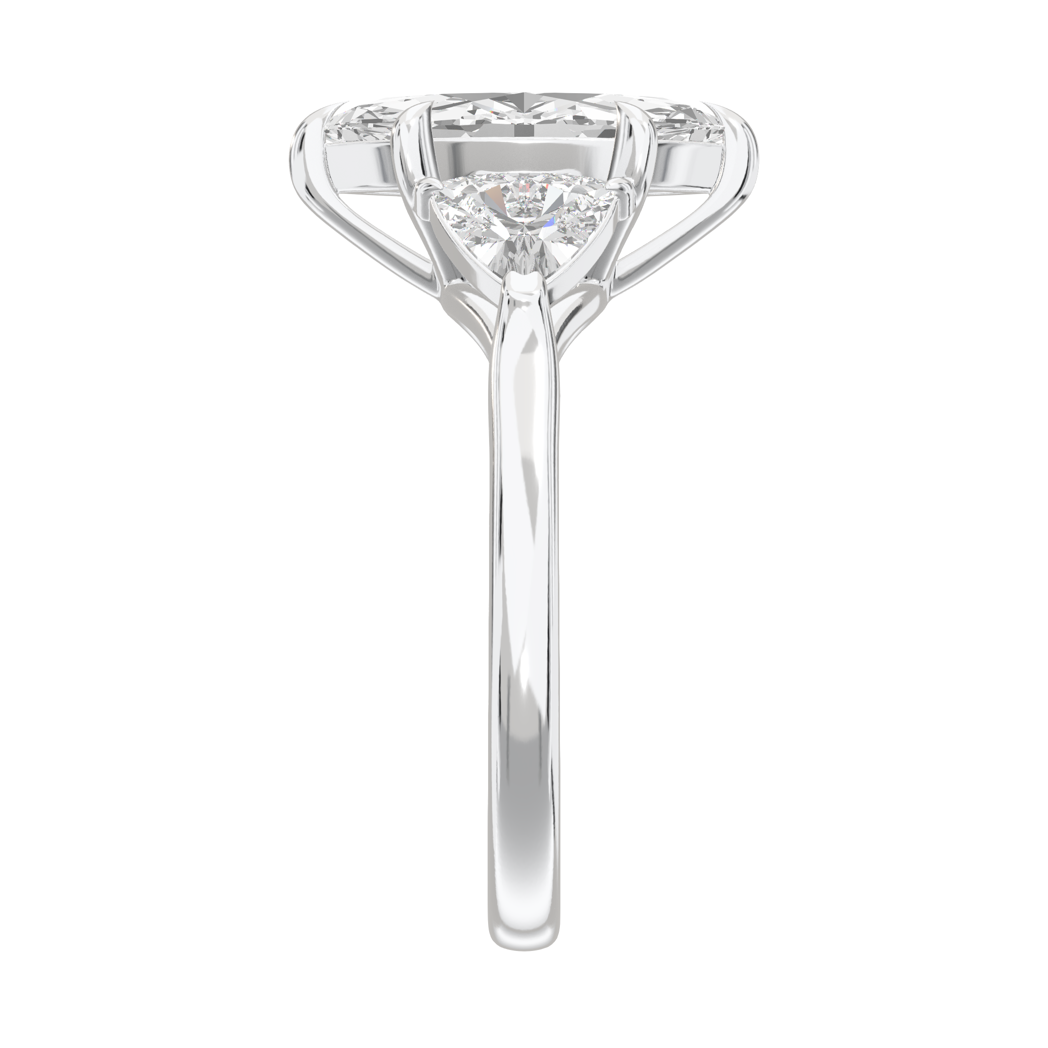 Eve Marquise Claw Prong Three-Stone Ring