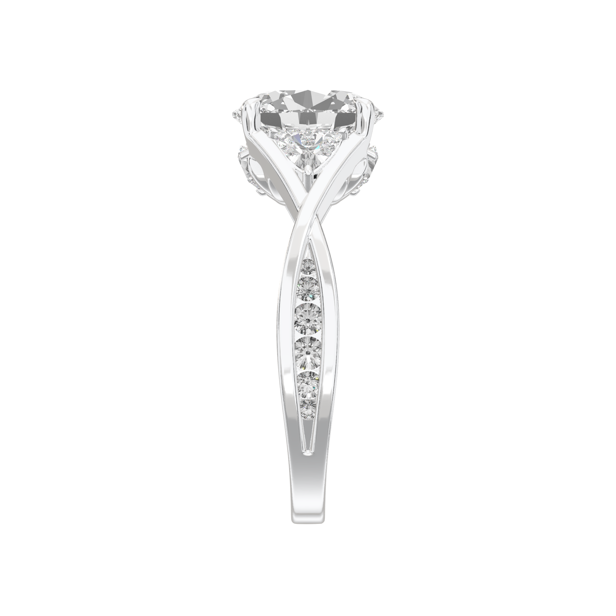 Eve Oval Three-Stone Ring