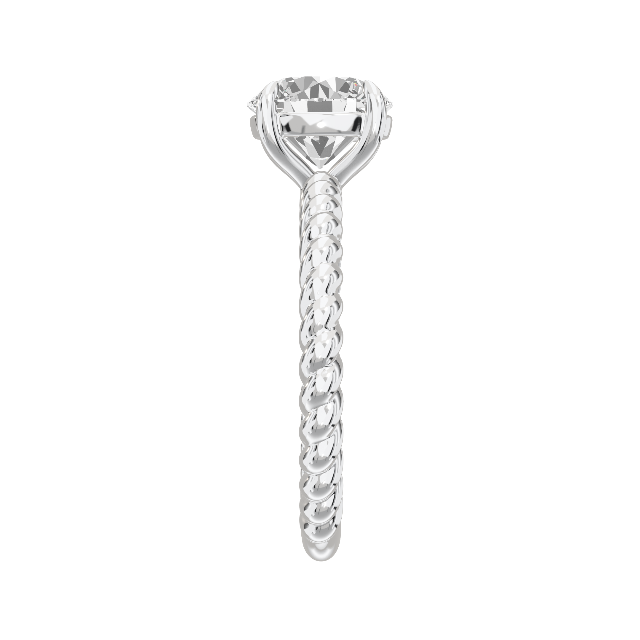Eve Round Brilliant Classic Heritage Rope Solitaire