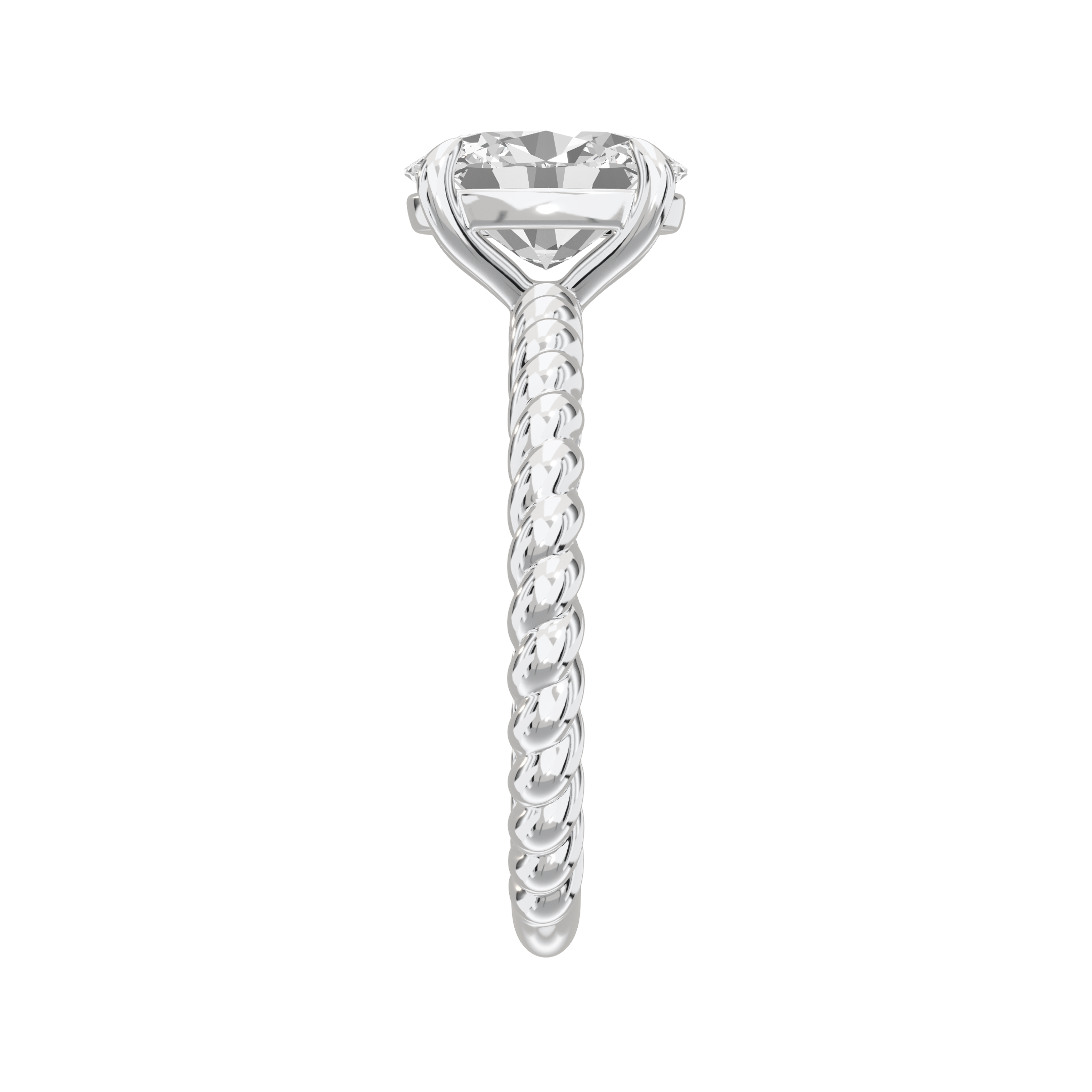 Eve Oval Classic Radiant Rope Solitaire