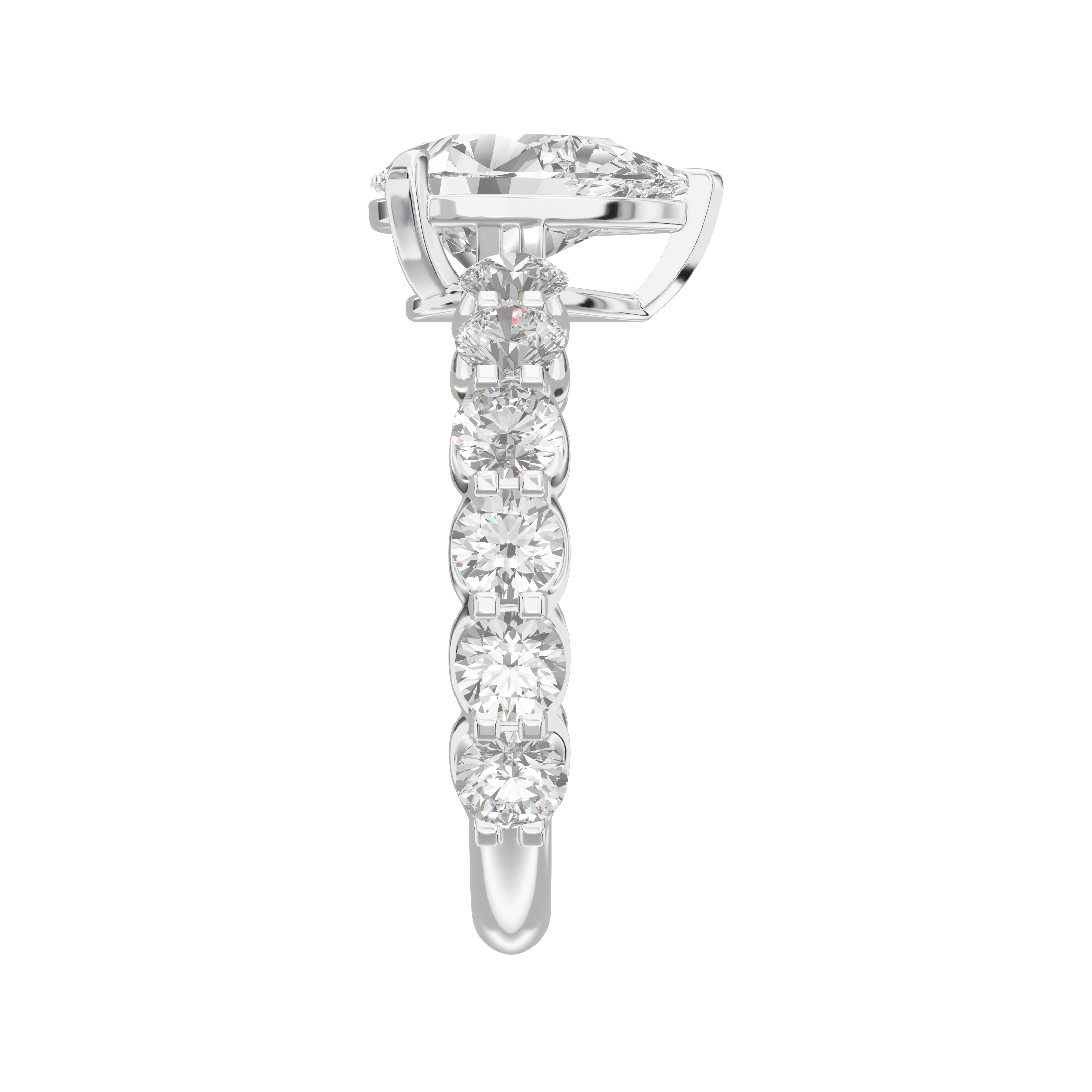 Eve Pear Radiant Firecrest Engagement Ring
