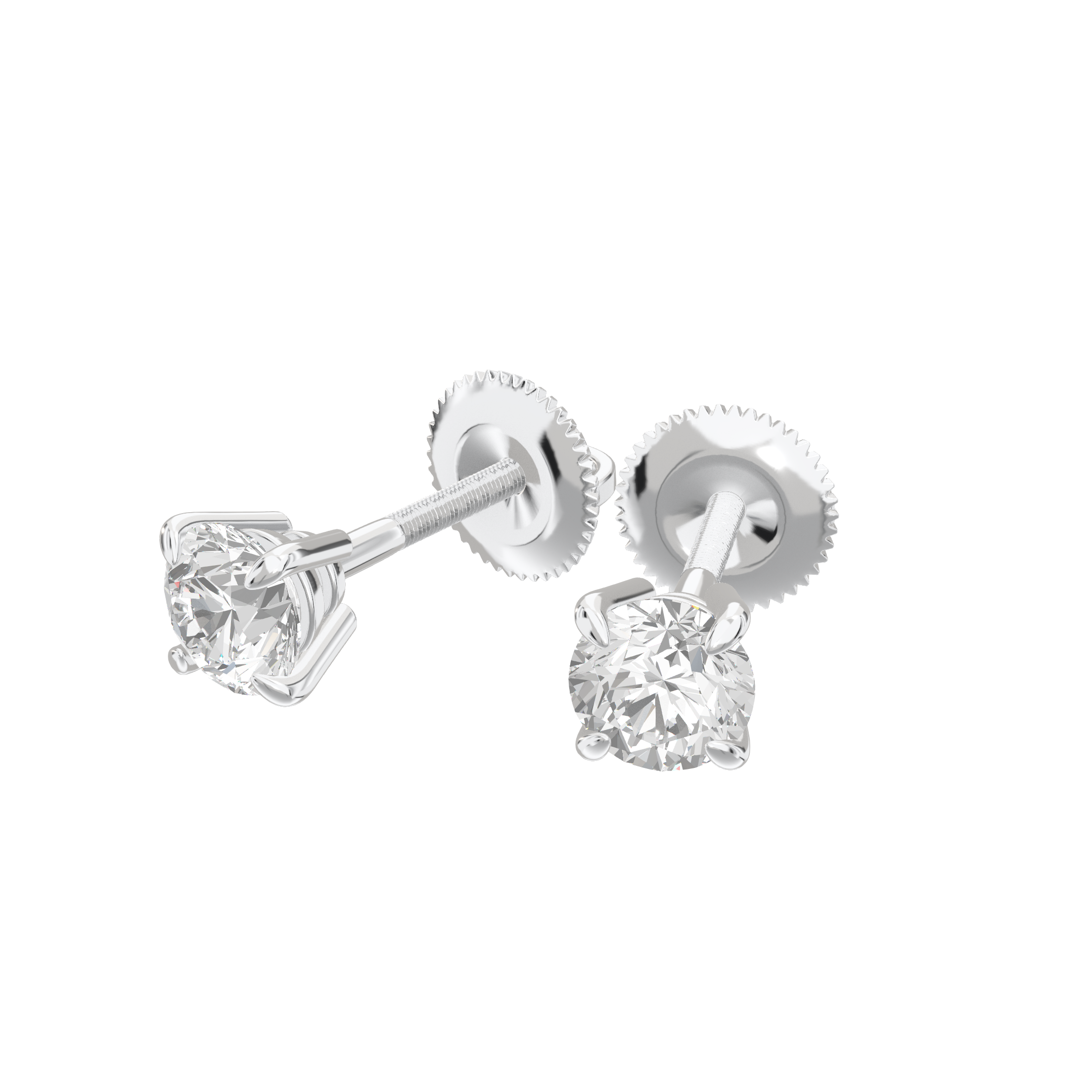 Eve Round Brilliant Four-Prong Basket Stud 0.5 ct