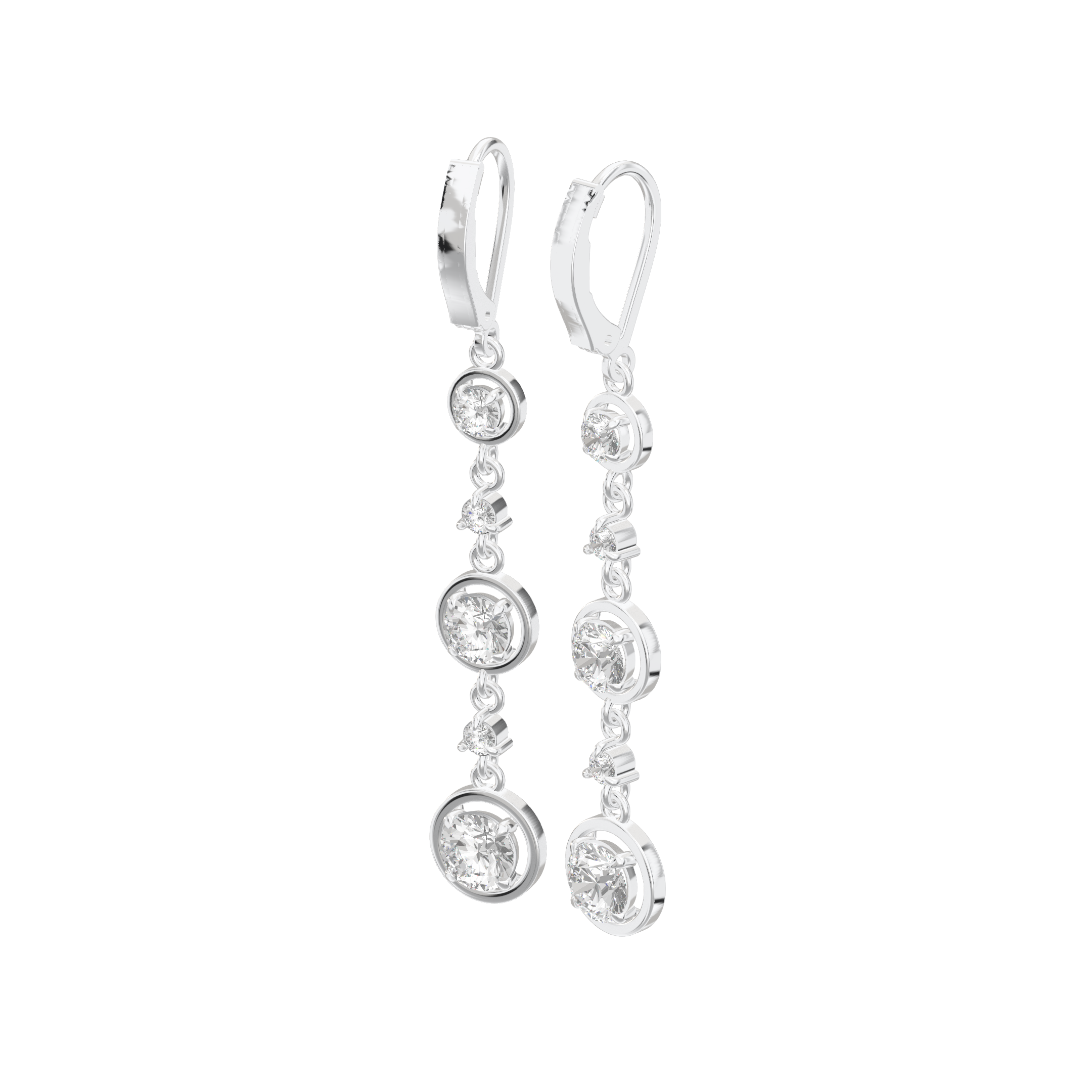 Aria Triple Tier Drop Earrings