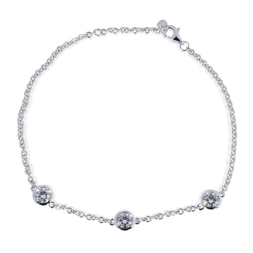 14k White Gold Bracelet Moissanite