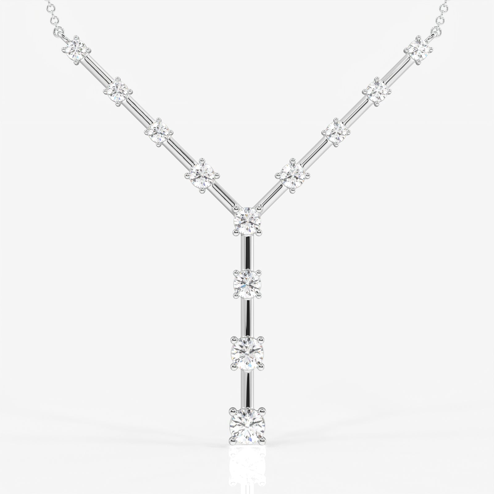 Aurora Excellent cut  Moissanite Diamond 925 Sterling Silver Necklace for Women