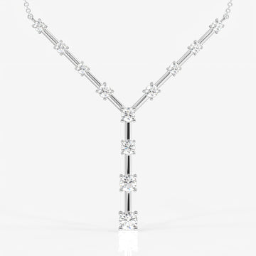 Aurora Excellent cut  Moissanite Diamond 925 Sterling Silver Necklace for Women