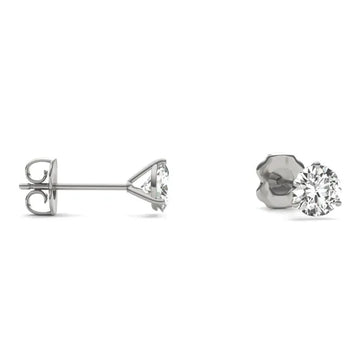 Round Radiant Three-Prong Stylish Stud