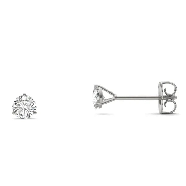 Round Radiant Three-Prong Stylish Stud
