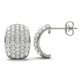 Halo Domed Illusion Hoop Earrings