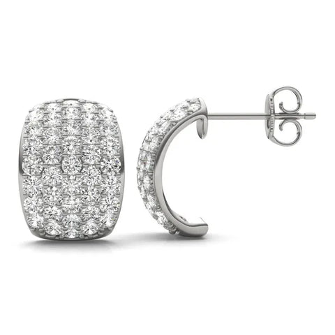 Halo Domed Illusion Hoop Earrings