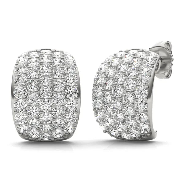 Domed Illusion Signature Hoop Earrings