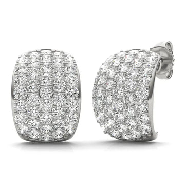 Domed Illusion Signature Hoop Earrings