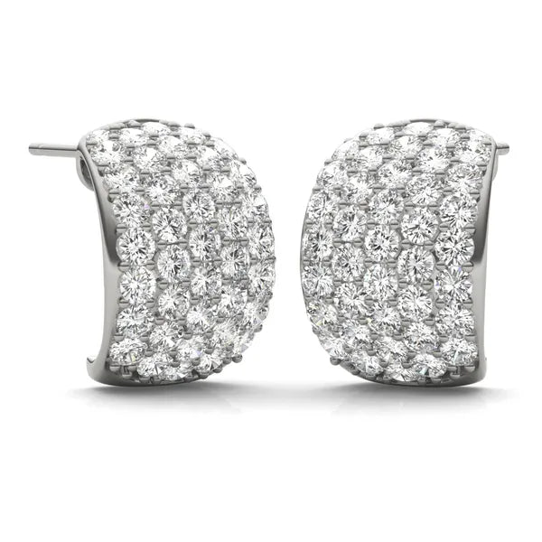 Domed Illusion Signature Hoop Earrings