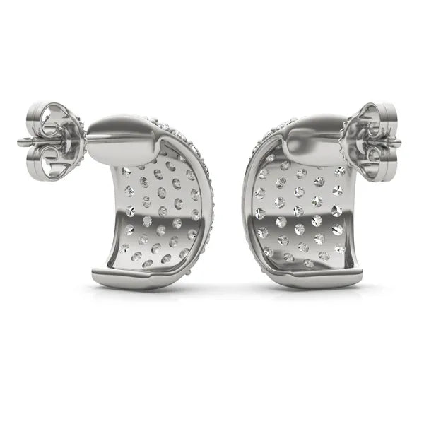 Domed Illusion Signature Hoop Earrings