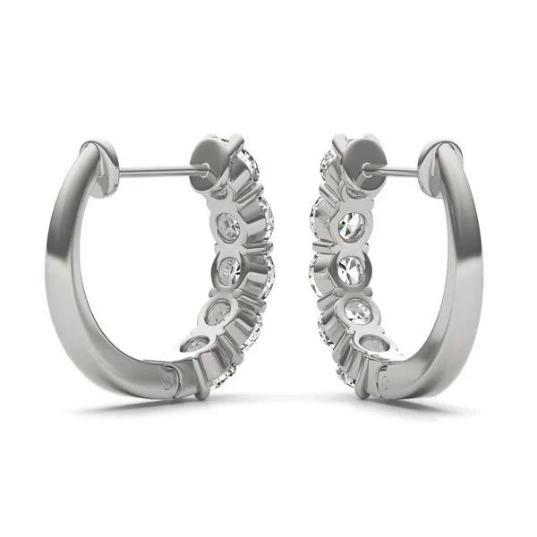 Starshine Five-Stone Mini Hoop Earrings - view 5