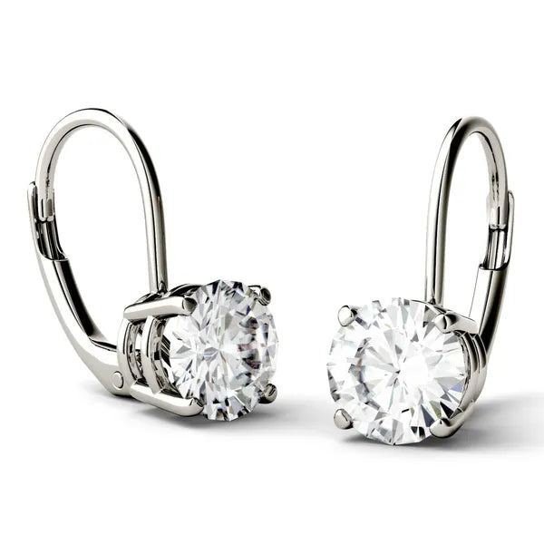 Round Brilliant Signature Zion Drop Earrings