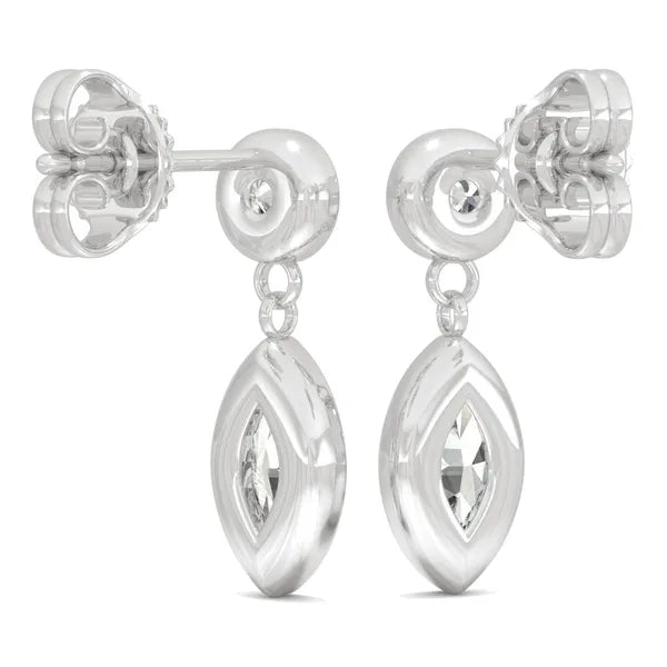 Sleek Bezel Drop Earrings