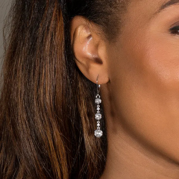Triple Tier Signature Drop Earrings