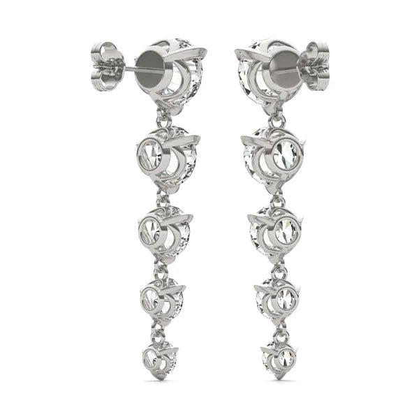 Round Brilliant Signature Five-Stone Graduated Drop Earrings
