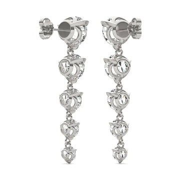 Round Brilliant Signature Five-Stone Graduated Drop Earrings