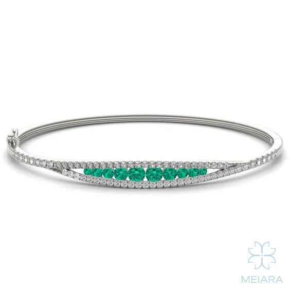 Eve Emerald Border Bangle