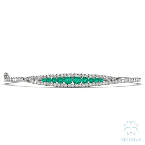 Eve Emerald Border Bangle