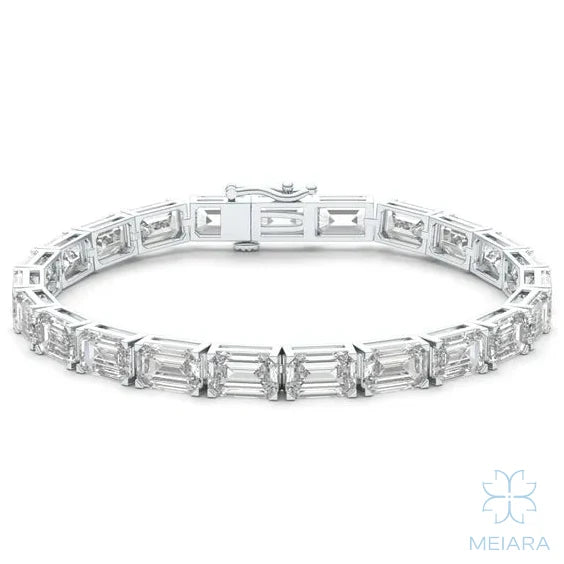 Emerald East West Tennis Bracelet - view 1