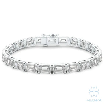 Emerald East West Tennis Bracelet - view 1