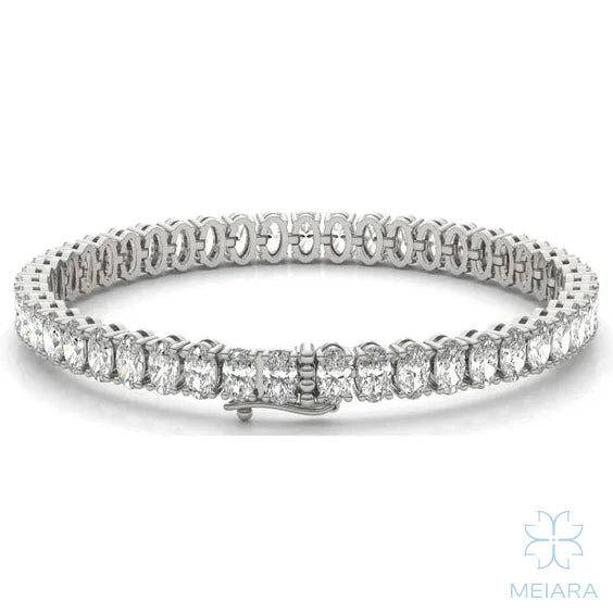 Oval Couture Basket Tennis Bracelet - view 3