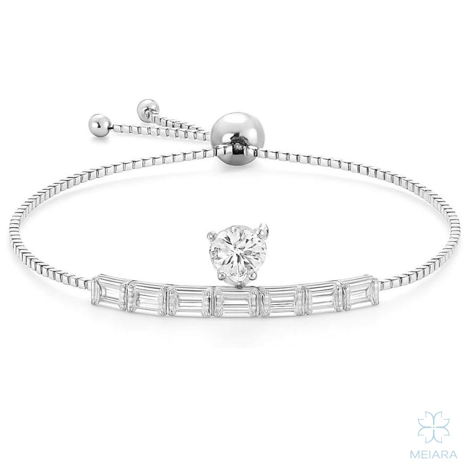 Eve Certified Pear & Baguette Bracelet - Plated