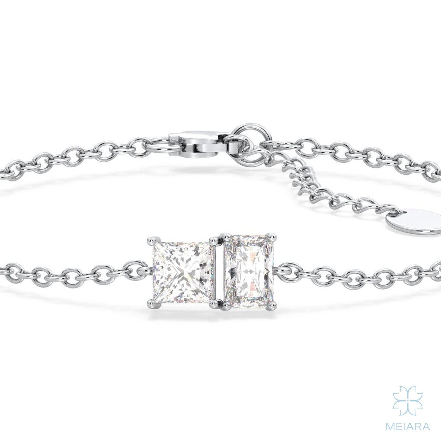 Eve Certified Pear & Baguette Bracelet - Plated