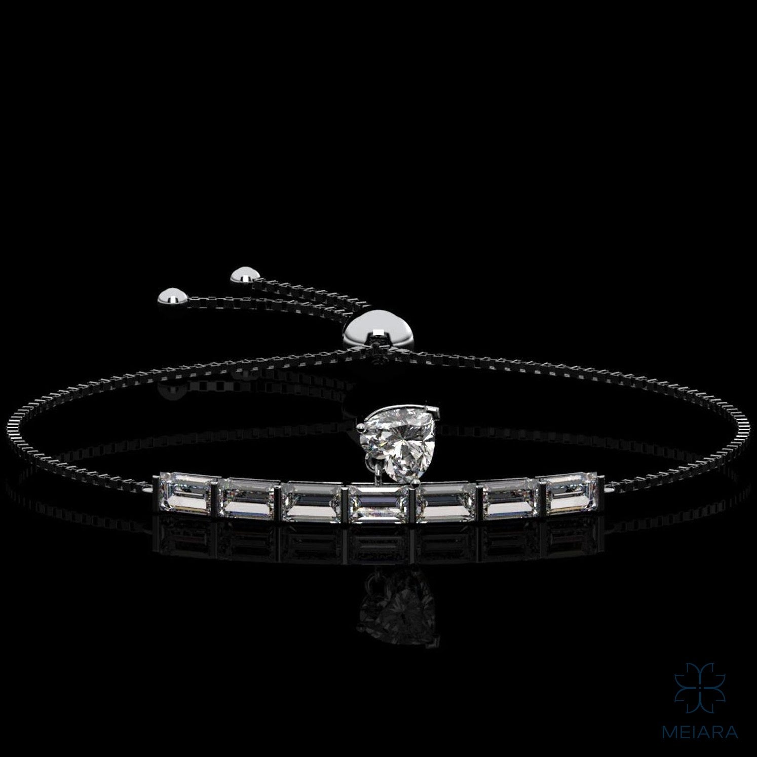 Eve Certified Pear & Baguette Bracelet - Plated