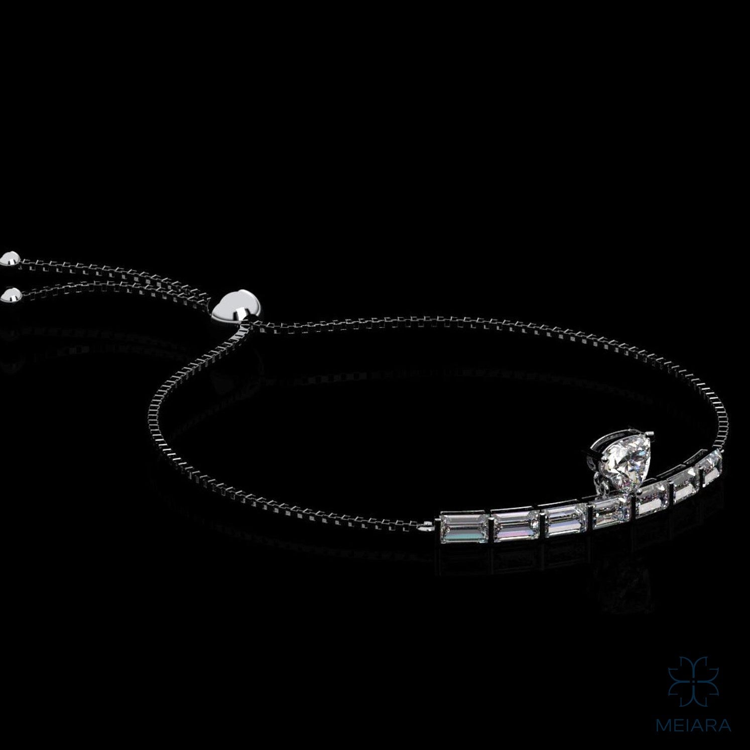 Eve Certified Pear & Baguette Bracelet - Plated