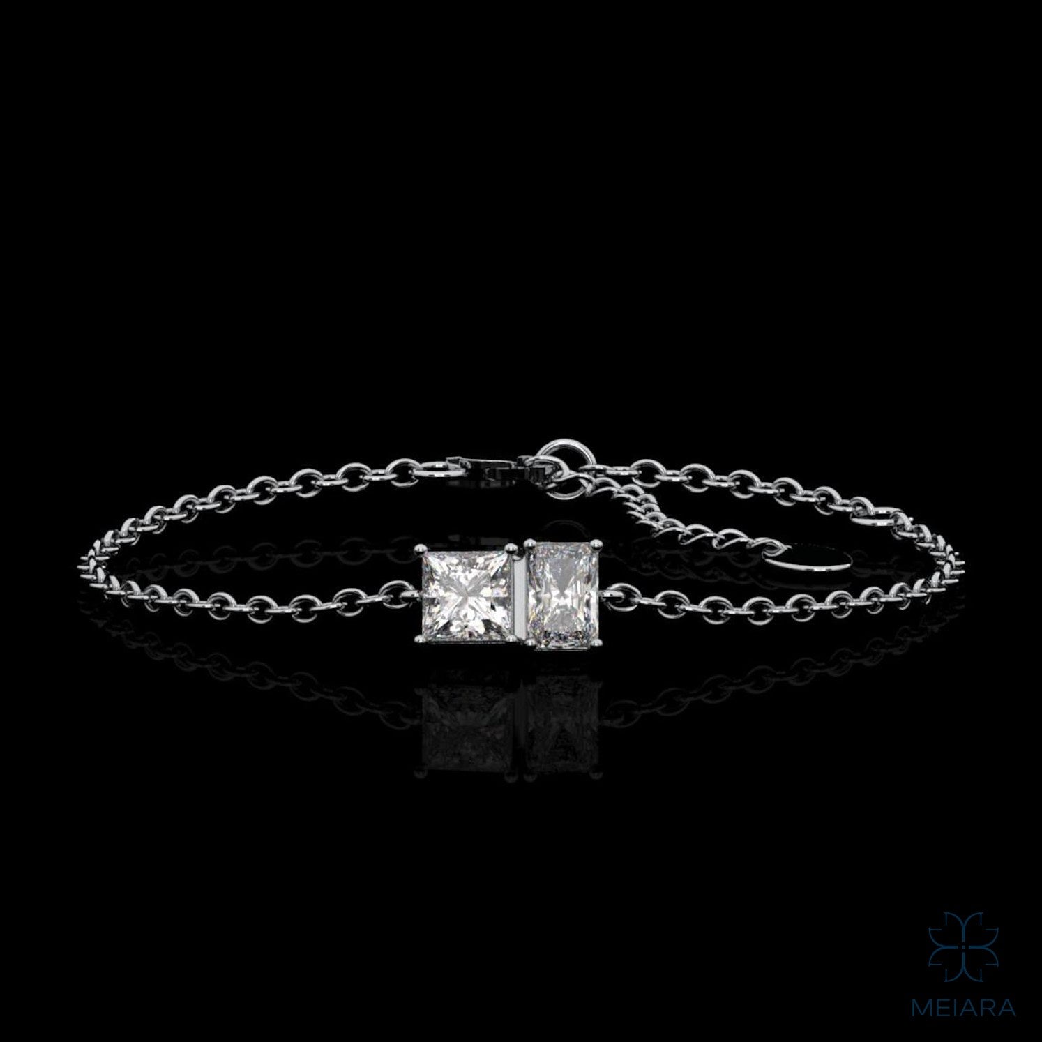 Eve Certified Pear & Baguette Bracelet - Plated
