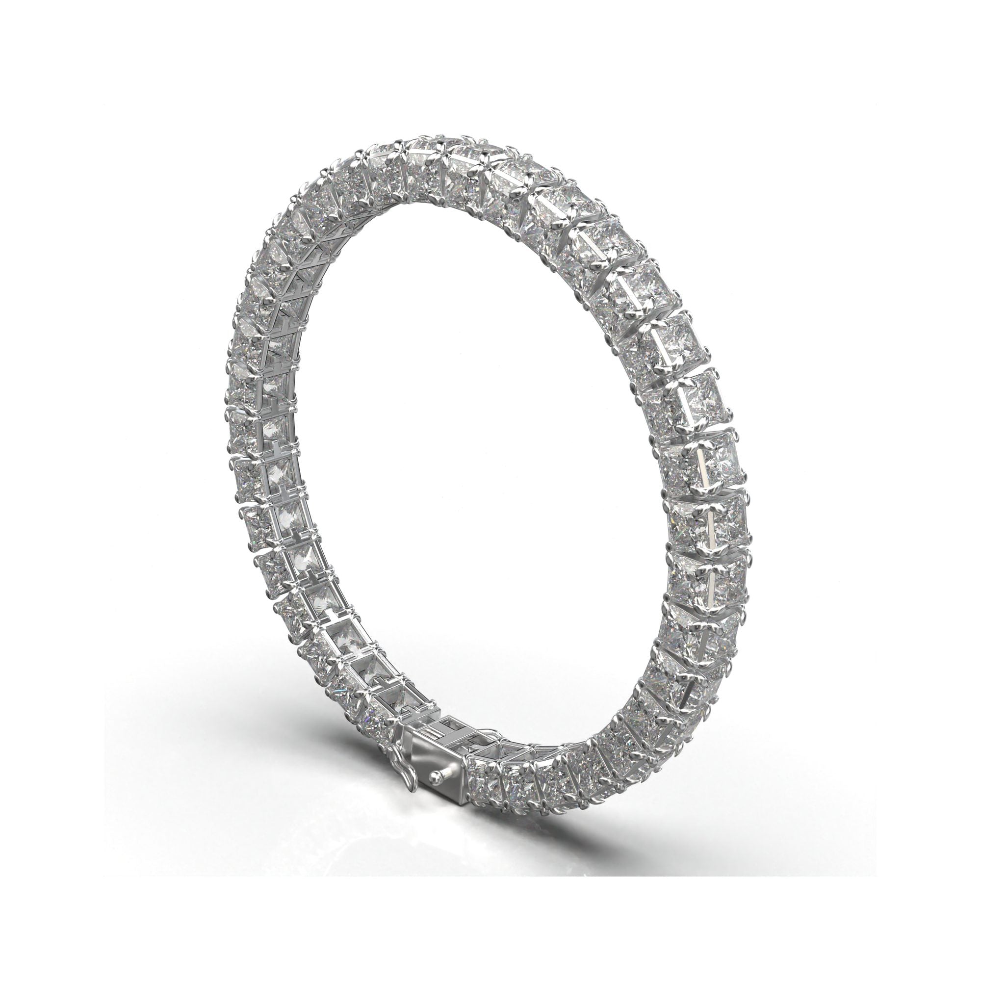 Titan Princess-Cut Tennis Bracelet