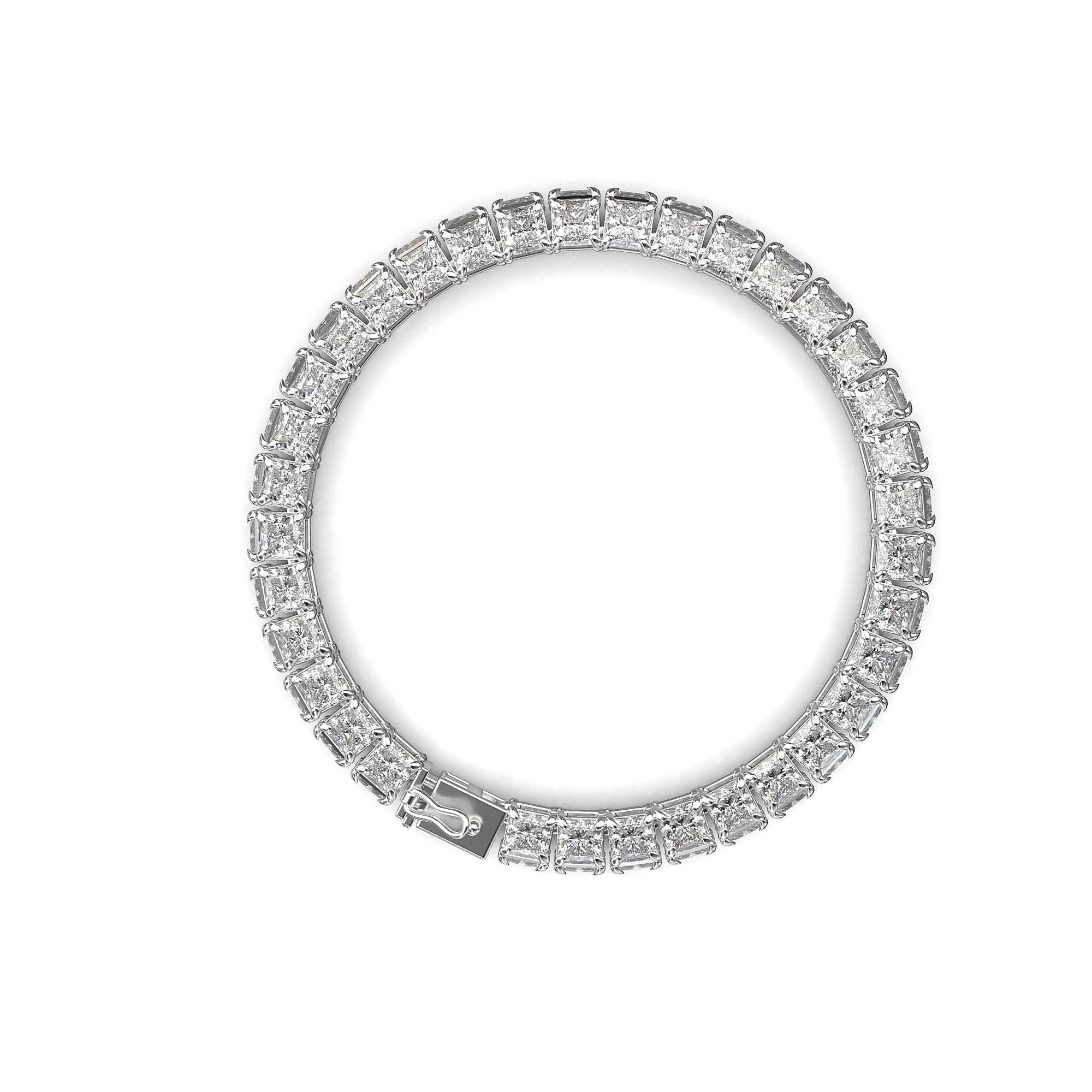 Titan Princess-Cut Tennis Bracelet