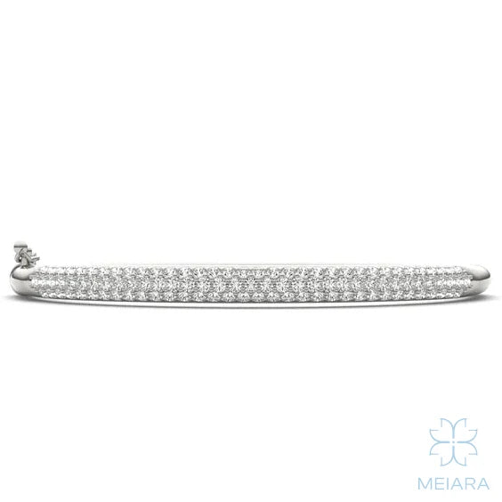 Pave Bangle Bracelet 2 7/8 CT TW - view 2