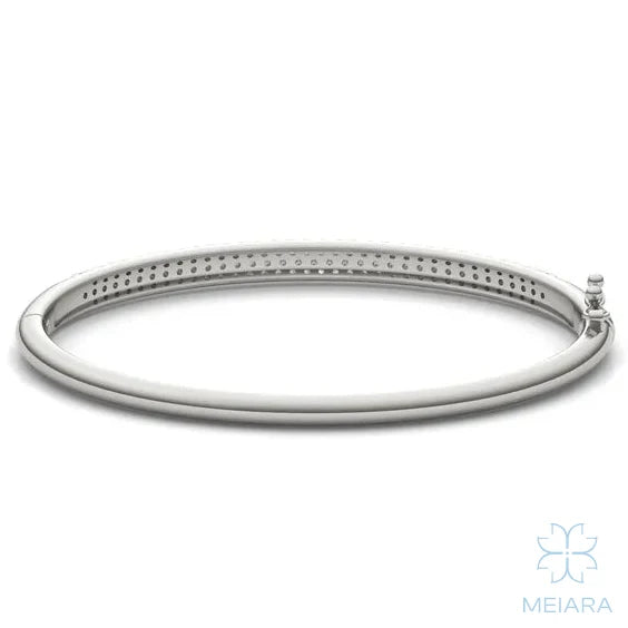 Pave Bangle Bracelet 2 7/8 CT TW - view 3