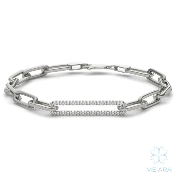 Pavé Accented Chain Link Bracelet - view 1