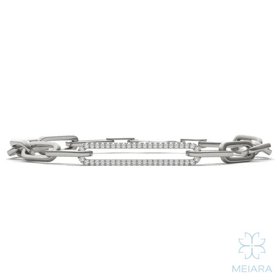 Pavé Accented Chain Link Bracelet - view 2