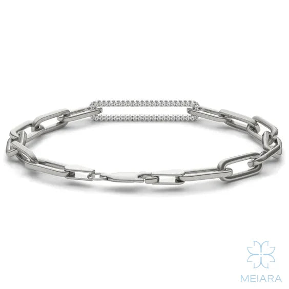 Pavé Accented Chain Link Bracelet - view 3